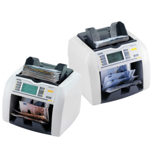 ratiotec rapidcount T-Serie,, Zählmaschine, Banknoten, unsortiert (Euro Scheine, USD Scheine, GBP Scheine, CHF Scheine), Zählrate: bis zu 1.000 Scheine/Min., Echtheitsprüfung (UV, IR, MG-Merkmale, CIS, Sicherheitsfaden, Format), Anschluß an Kassendrucker,